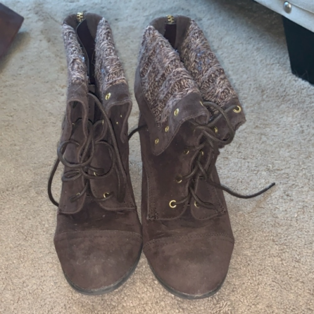 Brown ankle boots